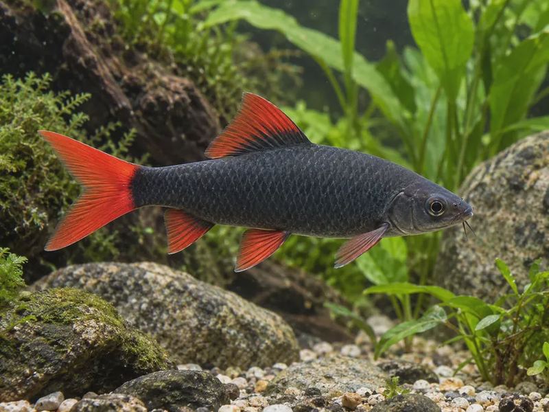 Epalzeorhynchos frenatum — Rainbow Shark